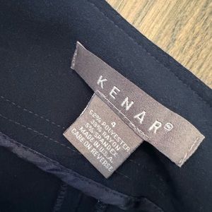 Navy blue wide leg dress pants